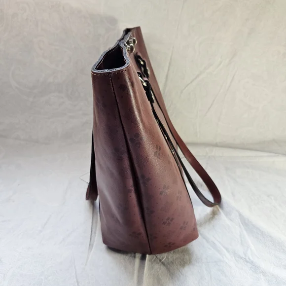 NWT Patricia Nash Benvenuto Leather Brown Tote Bag - Picture 5 of 12